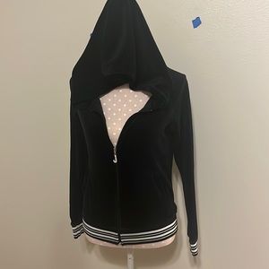 Black vintage terry cloth Juicy Couture hoodie